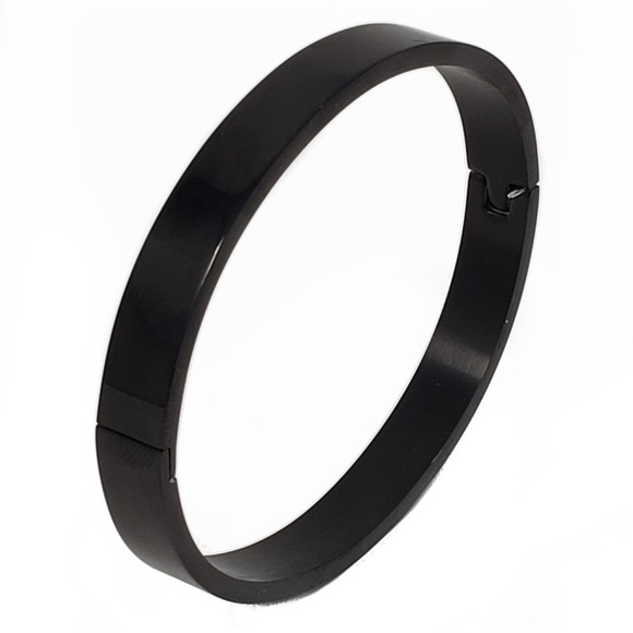 8mm Luxurious Black Stainless Steel Bracelet - Picture 2 of 4